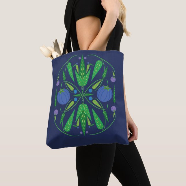 Guardian Of The Blueberries Shoulder Tote Bag (Close Up)