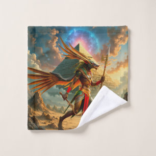 Guardian of the Celestial Gate – Anubis Bath Towel Set