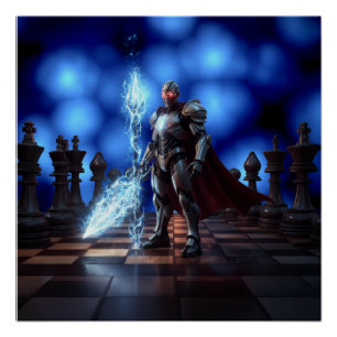 Guardian Of The Chessboard Poster