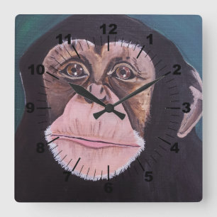 Guardian of the Forest Painting by Alfred Fox Square Wall Clock
