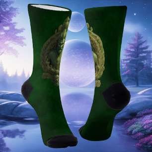 Guardian of the Grove: Green Man  Socks
