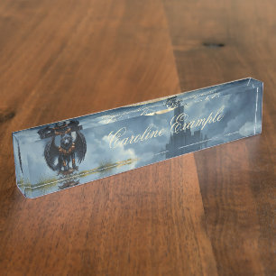 Guardian of the Moon – The Black Winged Wolf.  Nameplate