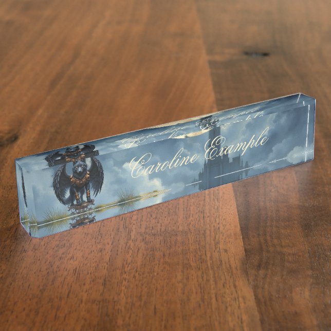 Guardian of the Moon – The Black Winged Wolf.  Nameplate (Side)
