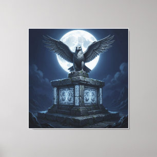 Guardian of the Moonlit Sanctuary Canvas Print