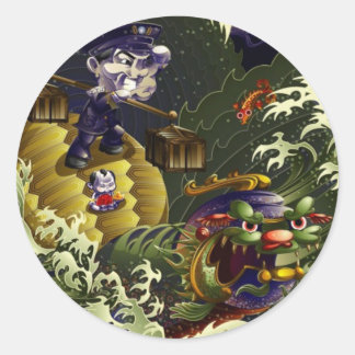 Guardian Of The South - Turtle Classic Round Sticker