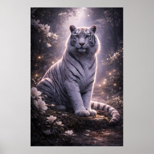 Guardian White Tiger – Silent Strength and Gentle Poster