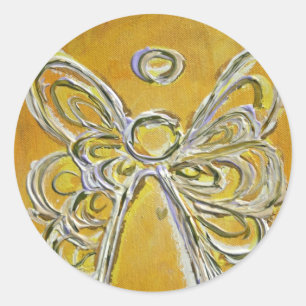 Guardian Yellow Angel Art Custom Stickers