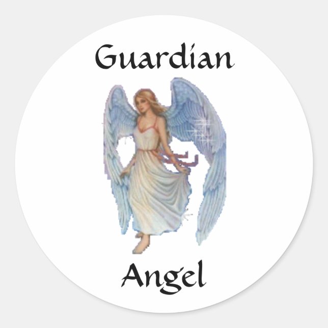 GuardianAngel Classic Round Sticker (Front)