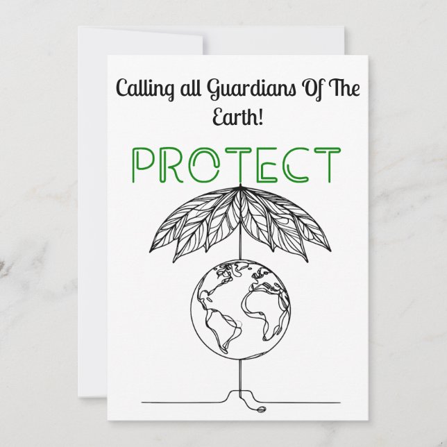 Guardians of Earth - Protect Planet With Style Invitation (Front)