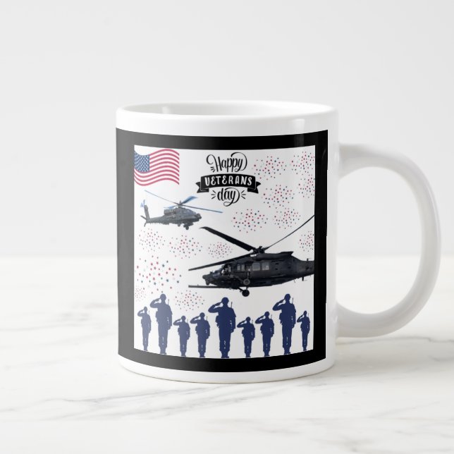Guardians of Freedom black Large Coffee Mug (Right)