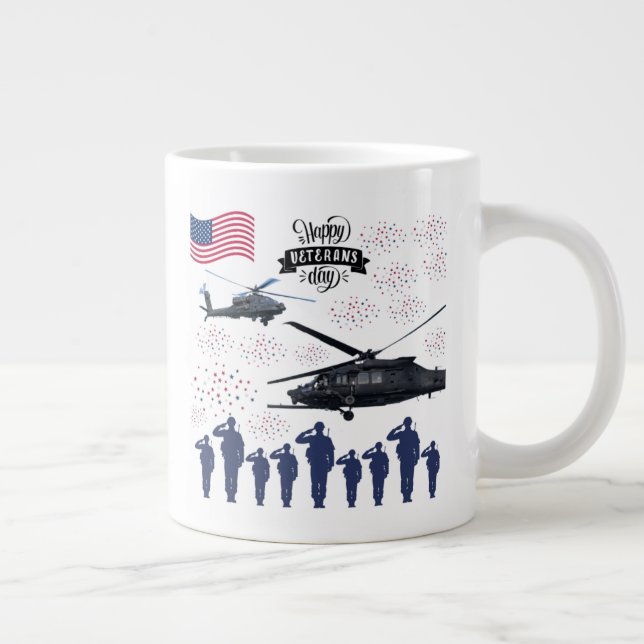 Guardians of Freedom white Large Coffee Mug (Right)