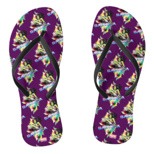 Guardians of the Galaxy   Gamora Neon Graphic Jandals