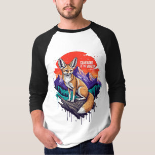 Guardians of the Horizon – Fennec Fox Mountain Sun T-Shirt