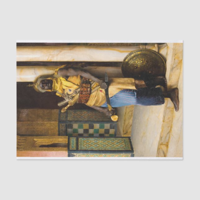 Guarding the Palace by Ludwig Deutsch Tissue Paper (Front)