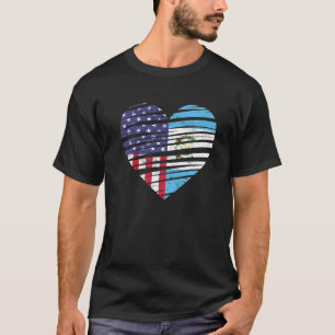Guatemala American Grown Heart USA Patriot Heritag T-Shirt