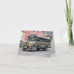 Guatemala Bus Greeting Card