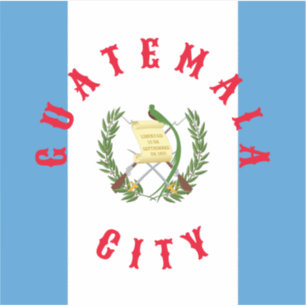 Guatemala City Flag and Coat of Arms Quetzal Bird