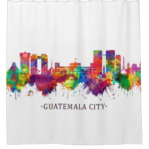 Guatemala City Guatemala Skyline Shower Curtain