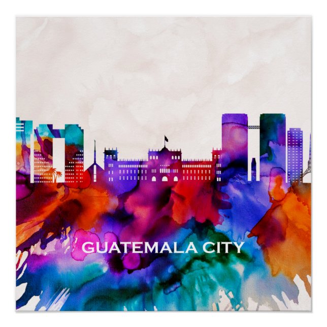 Guatemala City Skyline Poster (Front)