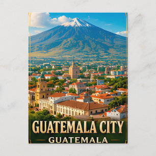 Guatemala City Volcano Mayan Heritage Travel Souve Postcard