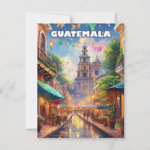 Guatemala Ciudad, between volcanoes and living mem Postcard