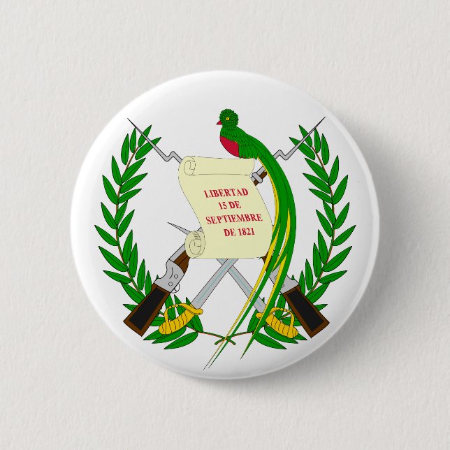 Guatemala Coat of Arms Button (Front)