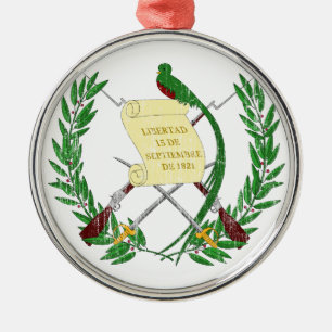 Guatemala Coat Of Arms Metal Tree Decoration