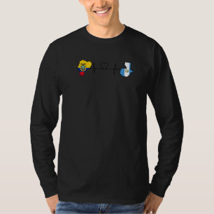 Guatemala Ecuador Flag Guatemalan Heartbeat Ecuado T-Shirt
