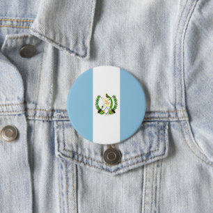 Guatemala flag 7.5 cm round badge