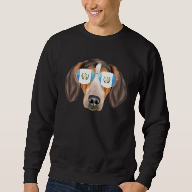 Guatemala Flag American English Coonhound Guatemal Sweatshirt (Front)