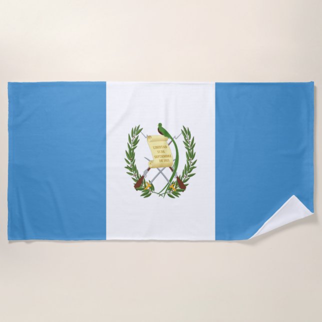 Guatemala flag beach towel (Front)