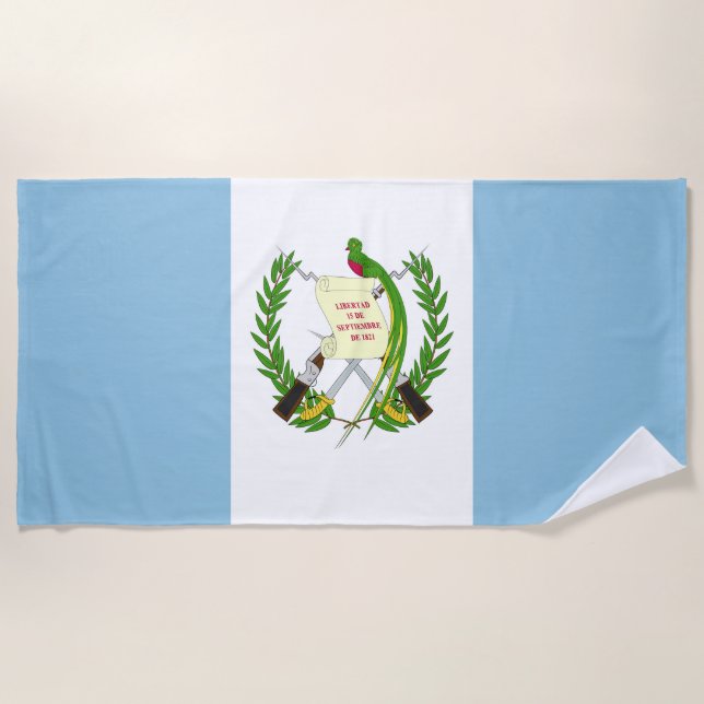 Guatemala flag beach towel (Front)
