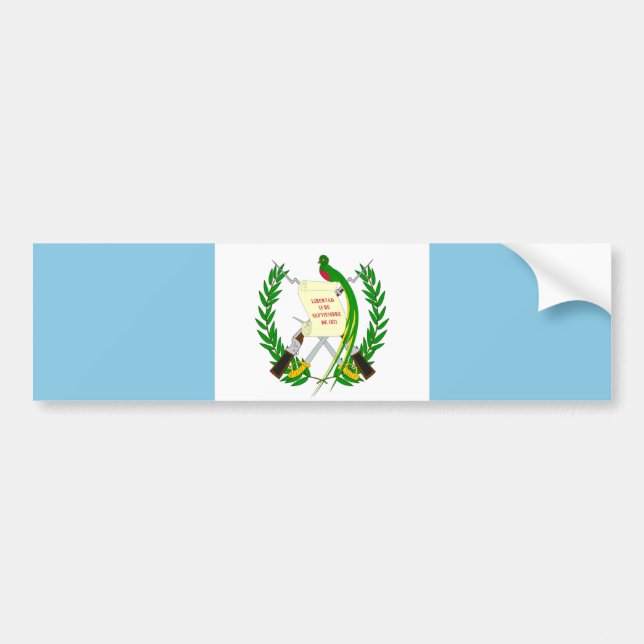 Guatemala Flag Bumper Sticker (Front)