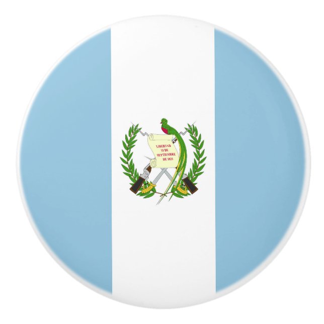 Guatemala flag ceramic knob (Front)