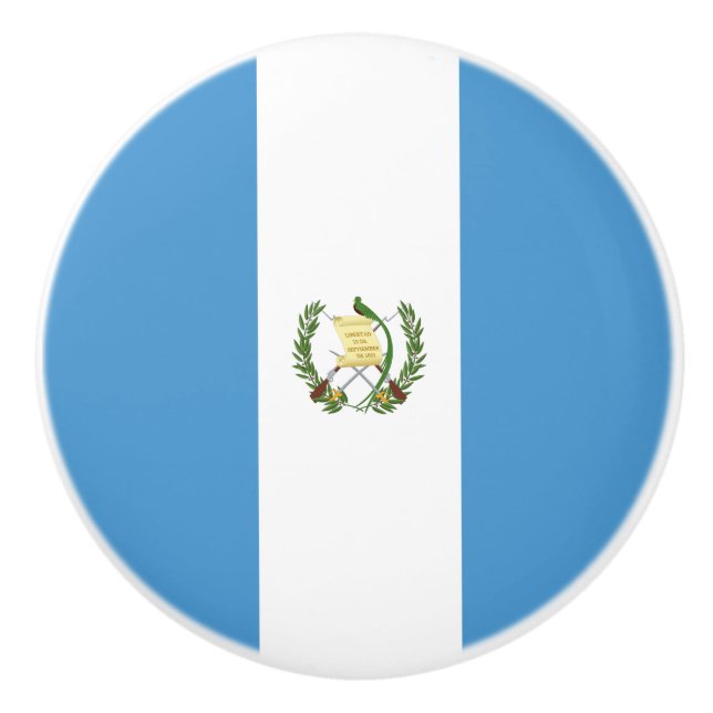 Guatemala Flag Ceramic Knob (Front)