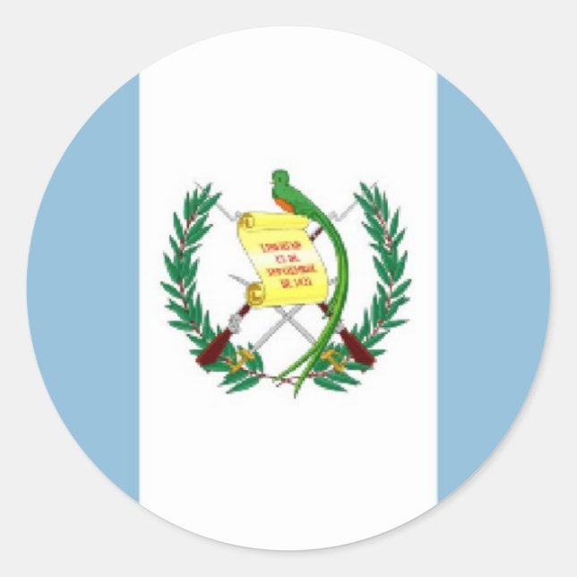 Guatemala Flag Classic Round Sticker (Front)
