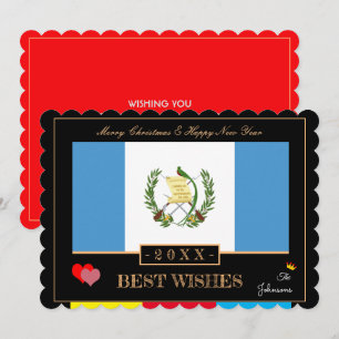 Guatemala Flag & Happy New Year/Best Wishes Card