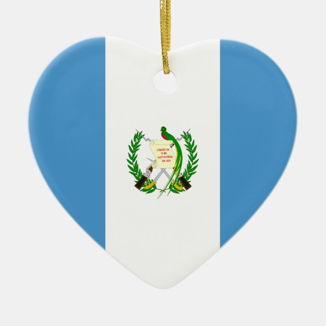 Guatemala Flag Heart Ornament (Front)