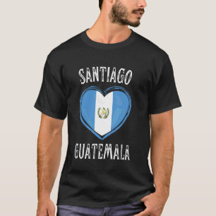 Guatemala Flag Heart Santiago City T-Shirt