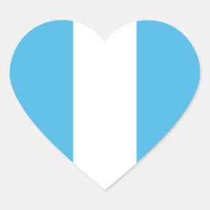Guatemala Flag Heart Sticker