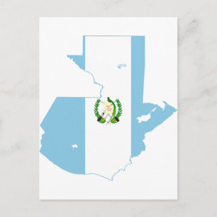 Guatemala Flag Map GT Postcard