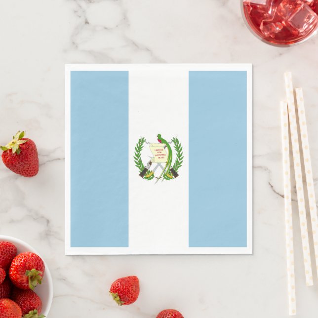 Guatemala flag napkin (Insitu)