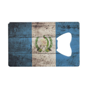 Guatemala Flag on Old Wood Grain