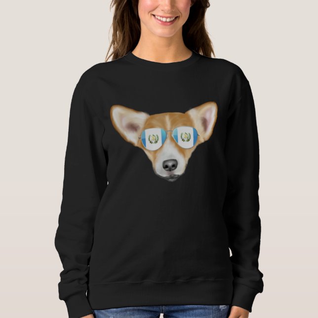 Guatemala Flag Pembroke Welsh Corgi Dog Guatemala  Sweatshirt (Front)