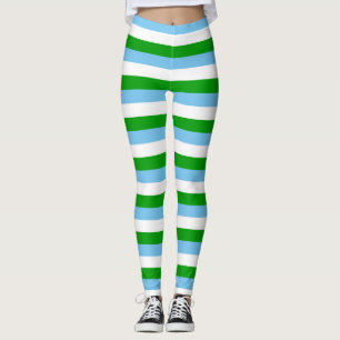 Guatemala flag stripes country symbol lines green leggings