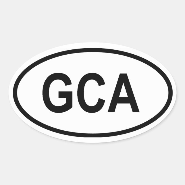 Guatemala "GCA" Oval Sticker (Front)
