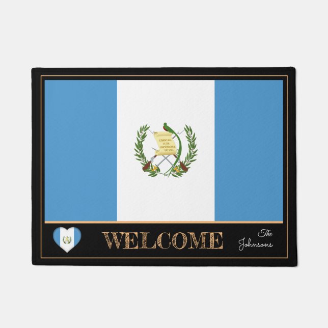 Guatemala & Guatemala Flag mats /sports Welcome (Front)
