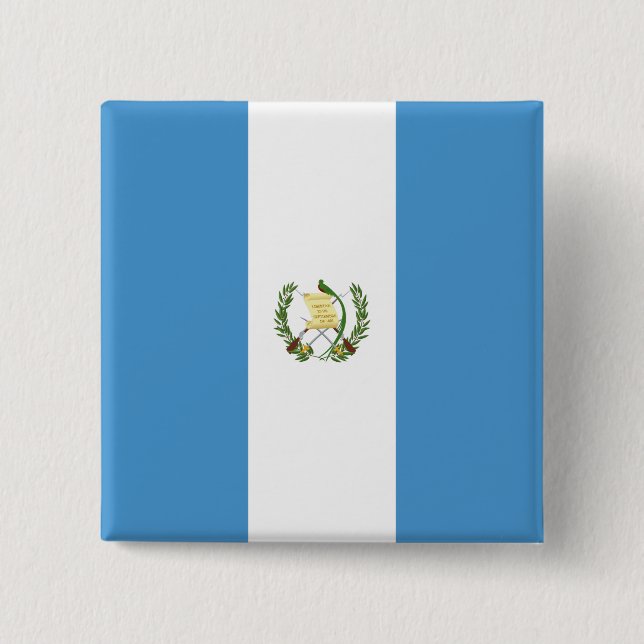 Guatemala (Guatemalan) Flag 15 Cm Square Badge (Front)
