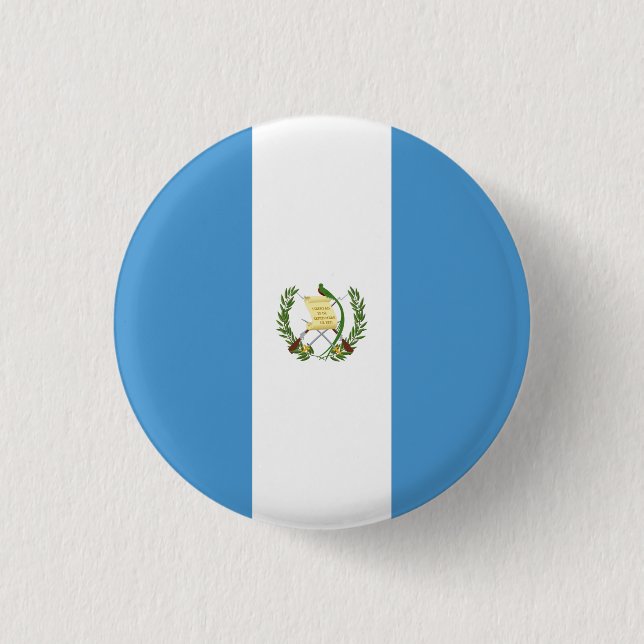Guatemala (Guatemalan) Flag 3 Cm Round Badge (Front)