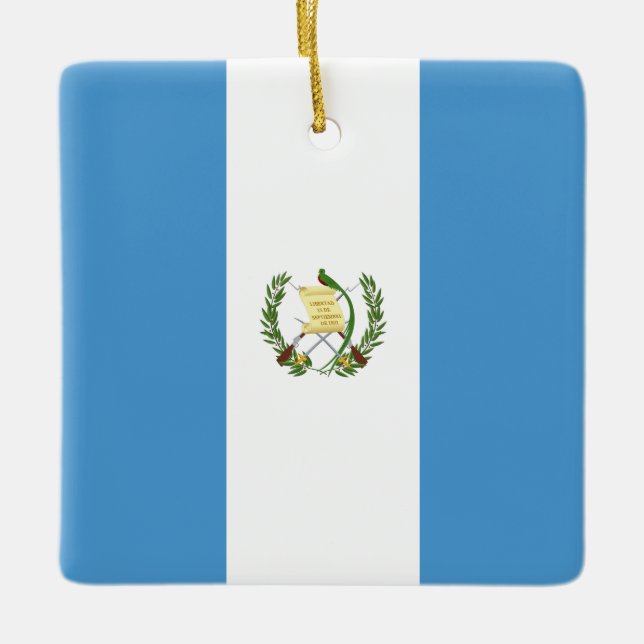 Guatemala (Guatemalan) Flag  Ceramic Ornament (Front)